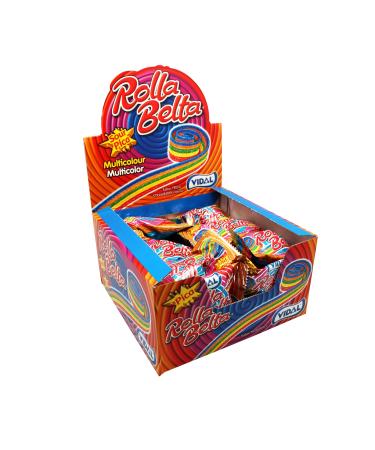 Vidal Rolla Belta Multicolour Sour multicoloured fruit gum roll 24 pieces each 19g