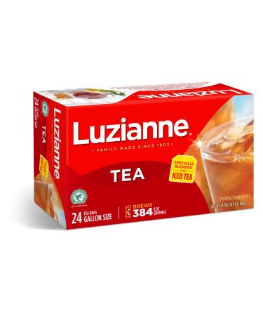 Luzianne Iced Tea Bags, Gallon Size, Unsweetened, 24 Count Box, Specially Blended For Iced Tea, Clear & Refreshing Home Brewed Southern Iced Tea 24 Count (Pack of 1) Iced Tea Bags
