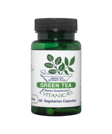 Vitanica Green Tea Extract Supplement 330mg 45 EGCG 98 Polyphenols and 80 Catechins Weight Management Energy Metabolism  Thermogenesis Support Antioxidant and Immune Support Vegan 60 Capsules Green Tea Pro Logo