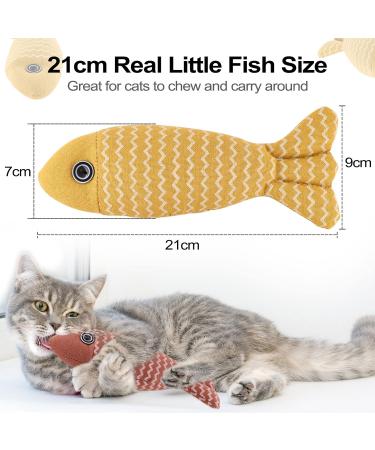 3PC Catnip Fish Toys - 21cm Interactive Cat Toys for Play | Simulation Fish for Cats - Buy Online on GoSupps.com