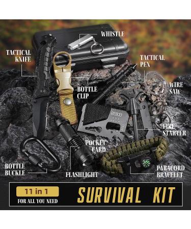 Survival Kit for Men - Emergency Gear & Equipment, Hunting, Fishing, Camping Accessories - Birthday Gift for Husband, Dad, Boyfriend - 14 in 1 Cool Gadget - Buy Online on GoSupps.com