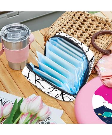 Portable Women's Binding-Up Bags | Menstrual Cup & Tampon Bags for Teens | Rose Blossom & Black Multi-Color - Buy Online on GoSupps.com