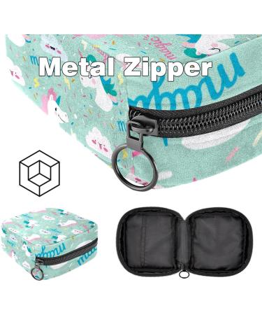 Shop Cute Unicorn Menstruation Pad Bag with Zipper | Women's Napkin & Tampon Collection Bags - Fun & Stylish Design - Buy Online on GoSupps.com