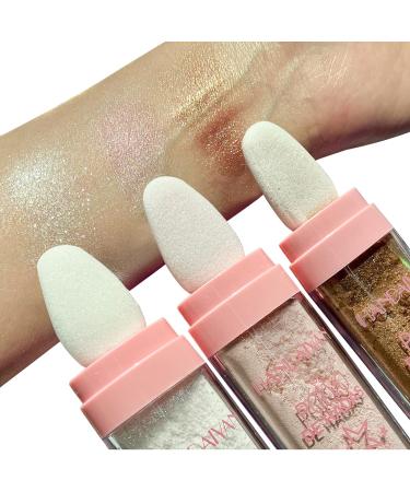 White Moonbeam Body Glitter Highlighter Powder with Sponge - For Face, Hair, Nails & Body - Buy Online on GoSupps.com