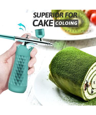 Mini Airbrush Kit: Handheld Rechargeable Cordless Airbrush for Makeup, Cake Decorating, Nail Art & More (Green) - Buy Online on GoSupps.com