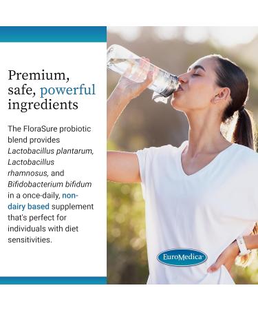 EuroMedica FloraSure Probiotic - Digestion Supplement to Aid Against Occasional Bloating & Support Gas Relief - Gut Health Support Supplement with Bifidobacterium Bifidum - 30 Capsules - Buy Online on GoSupps.com