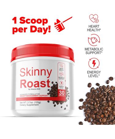 (2 PACK) Skinny Roast - Skinny Roast Powder Official SkinnyRoast Powder Premium Formula SkinnyRoast Organic Powder Skinny Roast Support Healthy Lifestyle - Natural Formula Reviews - 2 Month Supply - Buy Online on GoSupps.com