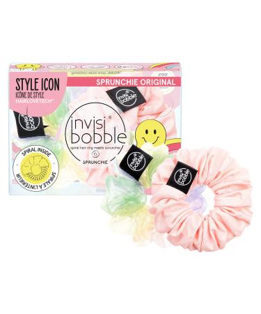 Invisibobble Hair tie Set Retro Dreamine 'Scrunchie Pastel I 2x Hair tie pink and colorful for girls & women I Scrunchies pink I designed in the heart of Munich