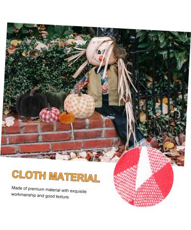 FUNOMOCYA 5pcs Artificial Pumpkin Decor Ornament Fake Pumpkin Photo Prop Simulated Pumpkin Lifelike Pumpkin Simulation Pumpkin Plaid Cloth Halloween Assorted Color 13x13cm - Buy Online on GoSupps.com