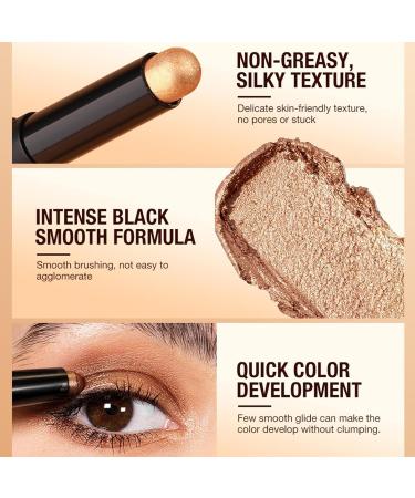 Eyeshadow Pencil Set | Shimmer Creamy Eyeshadow Pencils | Waterproof Cream Eye Shadow Stick Makeup Matte and Shimmer Creamy Eyeshadow Pencil B - Buy Online on GoSupps.com