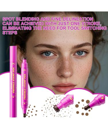 Fake Freckle Felttip Pen28ml Water Resistant Face Stamp Long Lasting Double Sided Face Painting Tool for Women Halloween Effects Daily Use - Buy Online on GoSupps.com