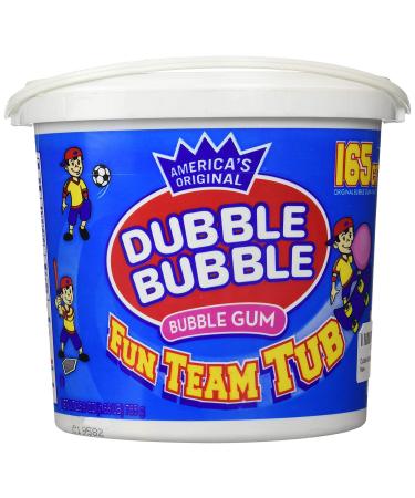 Dubble Bubble 165 Count Tub Bubble Gum Bubblegum 165 Count (Pack of 1