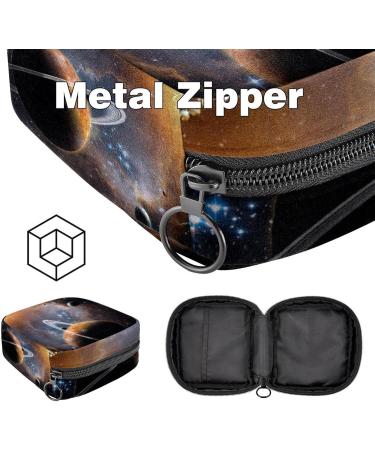 Galaxy Space Planets Menstrual Pad Bag & Cup Holder - Portable Zippered Design for Teens & Women - Buy Online on GoSupps.com