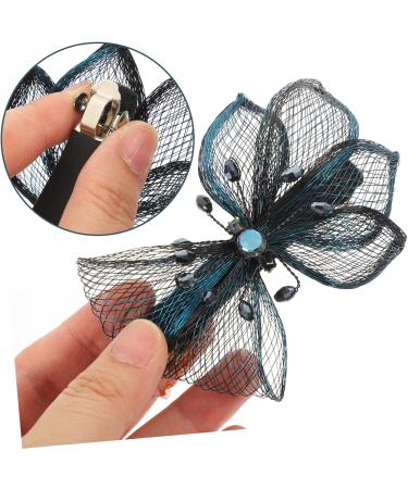Beaupretty Tea butterfly hair clip flower headpiece for women bridal headpiece retro decor tea party fascinators ponytail clip mesh bow bow clip bow hair clips large hair girl hair Hair - Buy Online on GoSupps.com