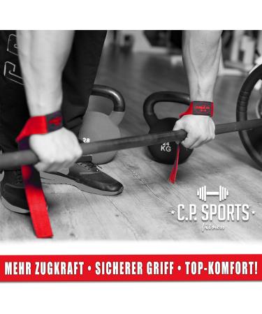 C.P.Sports Train Aid Couple - 50cm Tear-Resistant Lifting Straps for Weight Lifting Pull-Ups & Strength Training - Durable Gym Equipment in Black - Buy Online on GoSupps.com