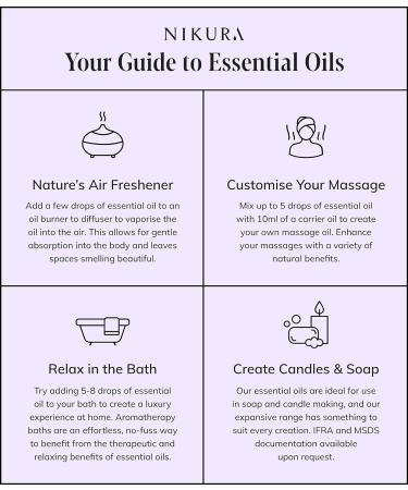 Nikura Indian Ginger Essential Oil - 30ml (3 x 10ml) | 100% Pure Natural Oil for Aromatherapy | Mood-boosting & Skin Benefits | Vegan & UK Made - Buy Online on GoSupps.com