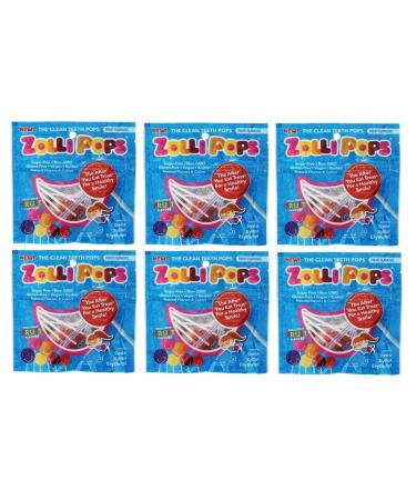 Zollipops Zollipops The Good for Your Teeth Sugar Free Lollipops (6 x 8 Piece Bags)