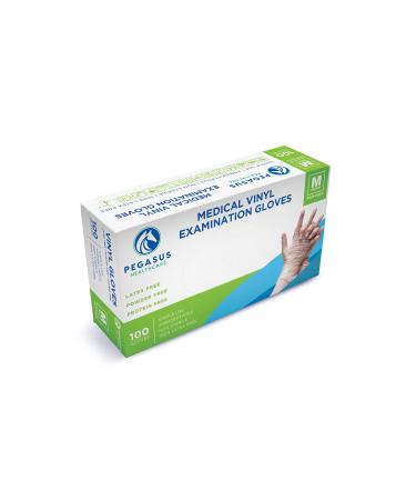 Olsen & Smith Unisex Pegasus Healthcare Clear Disposable Gloves Clear M UK Ambidextrous Disposable Glove