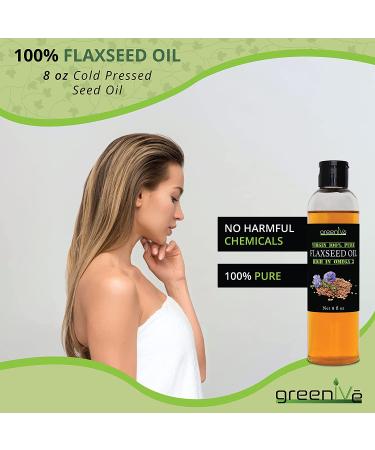 GreenIVe Flax Seed Oil - 100% Pure Cold Pressed High Omegas - 8 Fl Oz Exclusively on Amazon - Buy Online on GoSupps.com