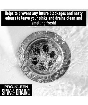 1L of Pro-Kleen Sink & Drain Blitz - Plughole Sink & Drain Unblocker - Super Strength Formula - Buy Online on GoSupps.com
