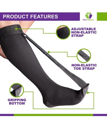 Mars Wellness Plantar Fasciitis Stretch Night Sock - Black - Regular - Buy Online on GoSupps.com