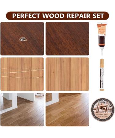Wood Furniture Repair Kit - Restore Holes Scratches & Cracks on Wooden Surfaces with Fillers Putty & Touch-Up Markers - Buy Online on GoSupps.com