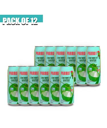 Parrot Coconut Water with Pulp 16.9 fl. oz. (Pack of 12) - Refreshing and Nutritious Hydration Option - Buy Online on GoSupps.com