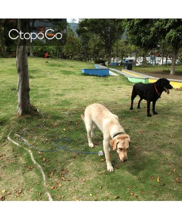 CTOPOGO Heavy Duty Dog Tie Out Cables - 10FT 16FT 33FT for Dogs Up to 125 lbs - Durable Pet Lead for Small & Medium Dogs - 10m Red - Buy Online on GoSupps.com