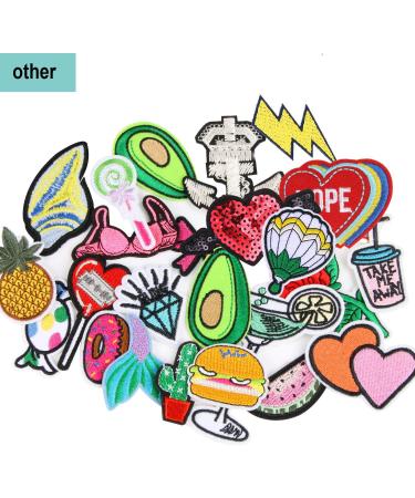 60pcs Random Assorted Styles Embroidered Iron on Patches  DIY Sew Applique Repair Patch Iron on/Sew on Patches for Backpacks Pants Clothes Jeans Jackets Hat - Buy Online on GoSupps.com
