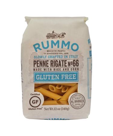 Rummo Italian Pasta GF Penne Rigate No.66, Always Al Dente, Certified Gluten-Free (12 Ounce Package) 12 Ounce (Pack of 1)