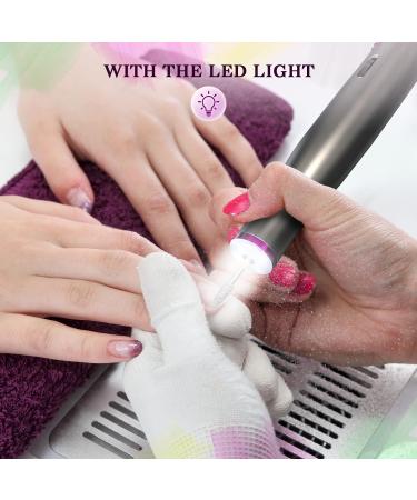 Zoccee 11-in-1 Electric Nail Cutter with LED Light - Gel & Acrylic Nail Manicure Set 22000 RPM Gray - International Shipping Available - Buy Online on GoSupps.com