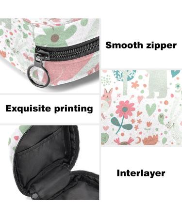 Stylish Menstruation Pad Bag with Zipper - Cute Animal Patterns for Women & Girls | Tampon & Napkin Storage Solutions - Buy Online on GoSupps.com