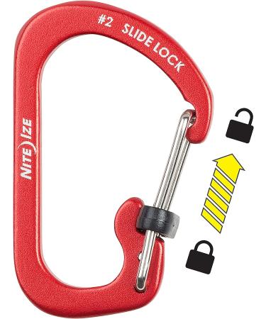 Nite Ize SlideLock Carabiner Aluminum Size #3 Red - Secure & Convenient Accessory - Buy Online on GoSupps.com