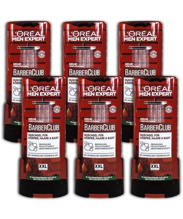 L'OR AL L'Or al Men Expert Barber Club Body Wash for Body Hair and Beard XXL 6 x 400 ml