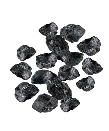 Soulnioi Crystals and Healing Stones 20pcs Raw Black Tourmaline Obsidian Stones for Protection Spiritual Meditation