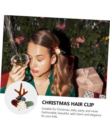 ABOOFAN 4 Pairs Reindeer Antler Hair Clip Christmas Characters Hairpin Reindeer Hairpin Reindeer Antlers Hair Clips Barrettes for Women Christmas Hair Decorations Accessories Fairy Child - Buy Online on GoSupps.com