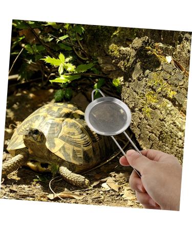 GANAZONO 6 Pcs Reptile Sand Shovel Reptichip Strainers Fine Mesh Pet Poo Shovel Silver Stainless Steel 20X7X3CMx3pcs Silverx3pcs - Buy Online on GoSupps.com