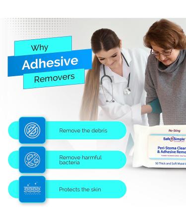 Safe n' Simple Skin Barrier Wipes - 50 Extra Large Individual Barrier Film Wipes - Skin Prep Protective Wipes - Adhesive Remover 4x4.7 - Buy Online on GoSupps.com