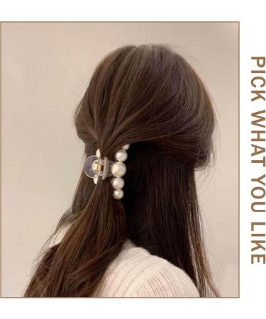 KWQINX hair clips pearl hair clips strong fixed hair clips large hair clips for styling clip suitable for mothers women girls daughters and girlfriends (6-piece set) - Buy Online on GoSupps.com