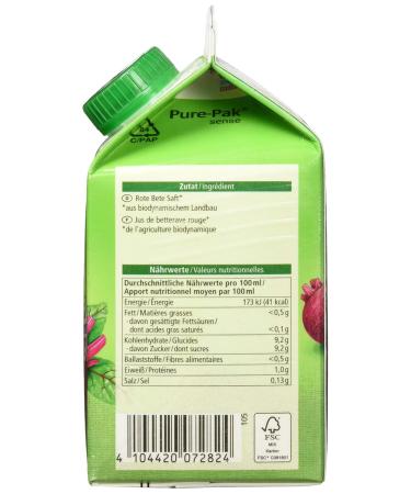 Buy Alnatura Demeter Organic Beetroot Juice - 6 Pack (6 x 500 ml) | Premium Organic Beetroot Drink - Buy Online on GoSupps.com