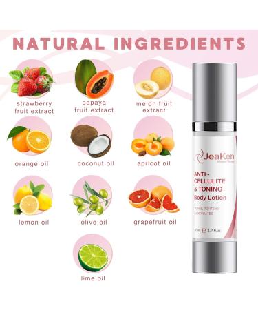 JeaKen CELLULITE REMOVER TONING LOTION Anticellulite stimulator and skin firming body lotion infused with natural fruit extracts to penetrate the skin deeper than Anti Cellulite Cream 50ml - Buy Online on GoSupps.com