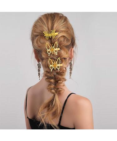 24-Piece Gold Metal Butterfly Hair Clips for Girls and Women - Stylish Hair Accessories - Buy Online on GoSupps.com