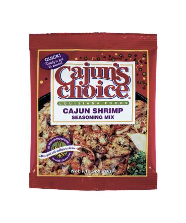 Cajun Shrimp Seasoning Mix .3 oz Cajun's Choice Louisiana Foods (Pack of 12) Cajun Shrimp Seasoning Pack of 12