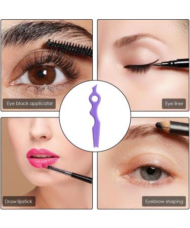 Silicone Eyeliner Aid - Eyebrow and Eyelash Applicator Stencil Tool - Portable Silicone Eyeliner Stencils Ruler Multifunctional Eye Makeup Tool for Eyeliner Eyeshadow Lipstick Purple - Buy Online on GoSupps.com