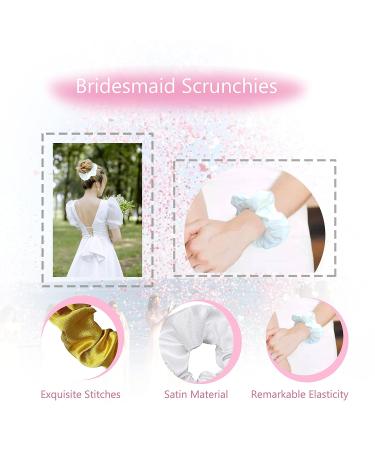 Lady & Home 10-Pack Blue Bridesmaids Scrunchies - Bridesmaid Proposal Gifts for Bachelorette Party and Bridal Shower - Buy Online on GoSupps.com