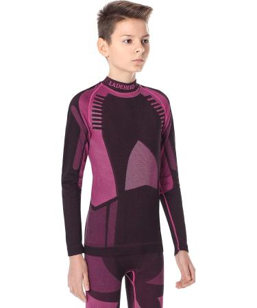 Ladeheid Children's Thermoactive Long Sleeve Shirt LASS0007 - Black/Pink (122-128) | International Shipping Available - Buy Online on GoSupps.com