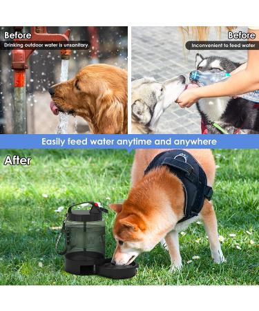 Portable Dog Water Bowl Dispenser - 77oz Travel Water Bottle for Dogs - BPA Free - Buy Online on GoSupps.com