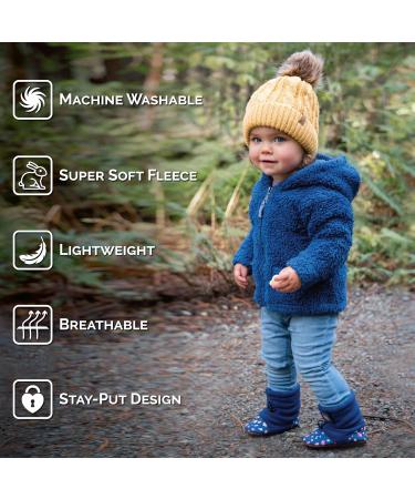 JAN & JUL Stay-On Adjustable Baby Booties for Boys | Brown Bear Small Infant Size - Buy Online on GoSupps.com