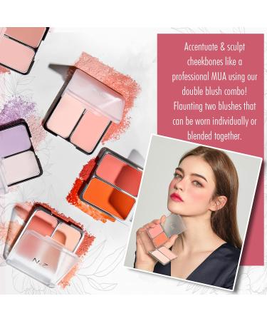 2-in-1 Cheek Tint Blush Palette: Long Lasting High Pigment Duo Compact - COCO CORAL - Buy Online on GoSupps.com