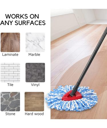 4 Pack Microfiber Mop Head Refills for Ocedar 2-Tank System - Rinse Cleaning, Compatible Replacement - Buy Online on GoSupps.com